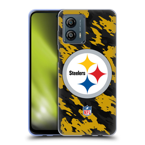NFL Pittsburgh Steelers Logo Camou Soft Gel Case for Motorola Moto G53 5G