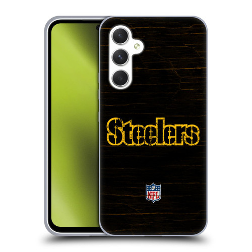NFL Pittsburgh Steelers Logo Distressed Look Soft Gel Case for Samsung Galaxy A54 5G