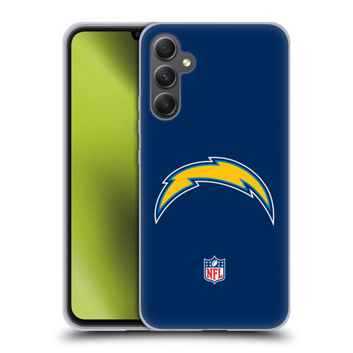 NFL Los Angeles Chargers Logo Plain Soft Gel Case for Samsung Galaxy A34 5G