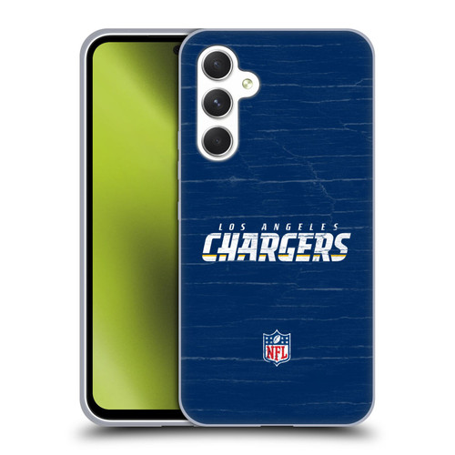 NFL Los Angeles Chargers Logo Distressed Look Soft Gel Case for Samsung Galaxy A54 5G