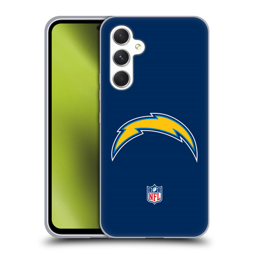 NFL Los Angeles Chargers Logo Plain Soft Gel Case for Samsung Galaxy A54 5G