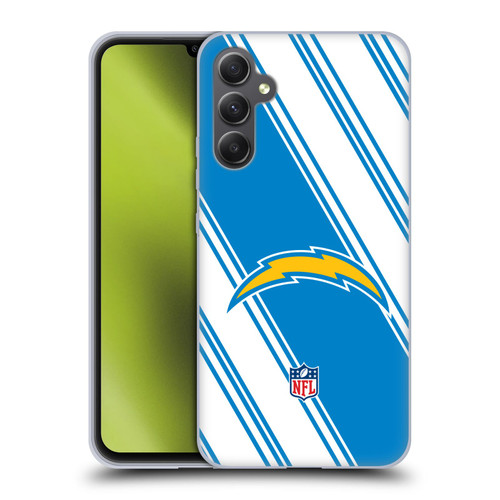 NFL Los Angeles Chargers Artwork Stripes Soft Gel Case for Samsung Galaxy A34 5G