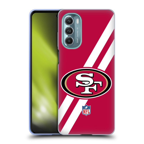 NFL San Francisco 49Ers Logo Stripes Soft Gel Case for Motorola Moto G Stylus 5G (2022)