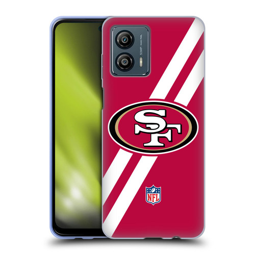 NFL San Francisco 49Ers Logo Stripes Soft Gel Case for Motorola Moto G53 5G