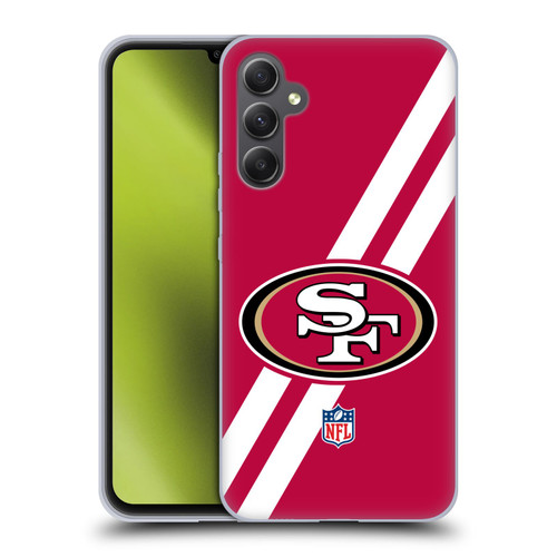 NFL San Francisco 49Ers Logo Stripes Soft Gel Case for Samsung Galaxy A34 5G