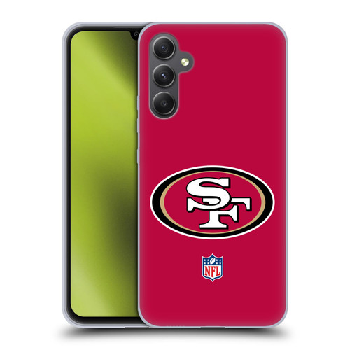 NFL San Francisco 49Ers Logo Plain Soft Gel Case for Samsung Galaxy A34 5G