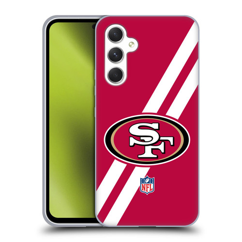 NFL San Francisco 49Ers Logo Stripes Soft Gel Case for Samsung Galaxy A54 5G