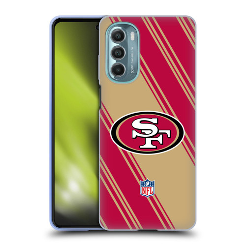NFL San Francisco 49ers Artwork Stripes Soft Gel Case for Motorola Moto G Stylus 5G (2022)