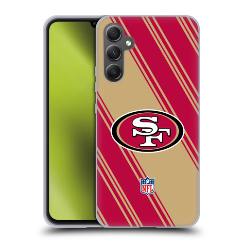 NFL San Francisco 49ers Artwork Stripes Soft Gel Case for Samsung Galaxy A34 5G