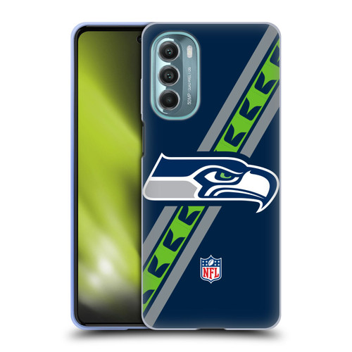 NFL Seattle Seahawks Logo Stripes Soft Gel Case for Motorola Moto G Stylus 5G (2022)