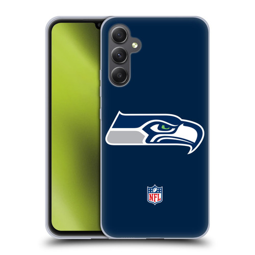 NFL Seattle Seahawks Logo Plain Soft Gel Case for Samsung Galaxy A34 5G