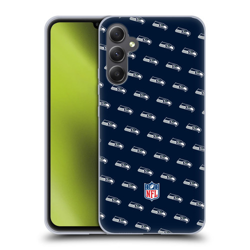 NFL Seattle Seahawks Artwork Patterns Soft Gel Case for Samsung Galaxy A34 5G