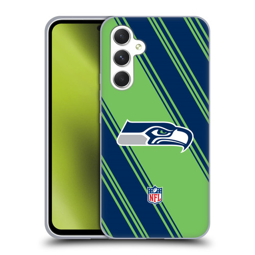 NFL Seattle Seahawks Artwork Stripes Soft Gel Case for Samsung Galaxy A54 5G