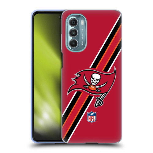 NFL Tampa Bay Buccaneers Logo Stripes Soft Gel Case for Motorola Moto G Stylus 5G (2022)