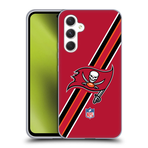 NFL Tampa Bay Buccaneers Logo Stripes Soft Gel Case for Samsung Galaxy A54 5G
