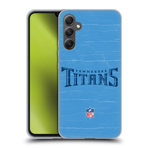 NFL Tennessee Titans Logo Distressed Look Soft Gel Case for Samsung Galaxy A34 5G
