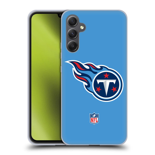 NFL Tennessee Titans Logo Plain Soft Gel Case for Samsung Galaxy A34 5G