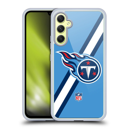 NFL Tennessee Titans Logo Stripes Soft Gel Case for Samsung Galaxy A34 5G