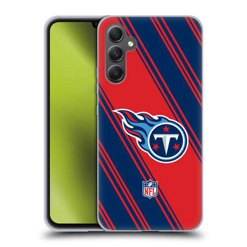 NFL Tennessee Titans Artwork Stripes Soft Gel Case for Samsung Galaxy A34 5G
