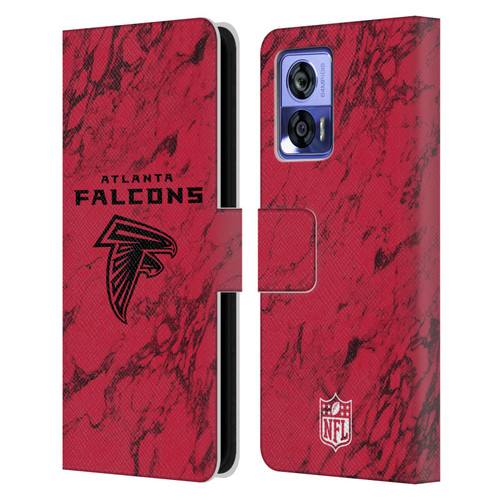 NFL Atlanta Falcons Graphics Coloured Marble Leather Book Wallet Case Cover For Motorola Edge 30 Neo 5G