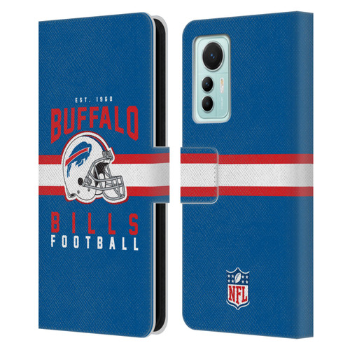 NFL Buffalo Bills Graphics Helmet Typography Leather Book Wallet Case Cover For Xiaomi 12 Lite