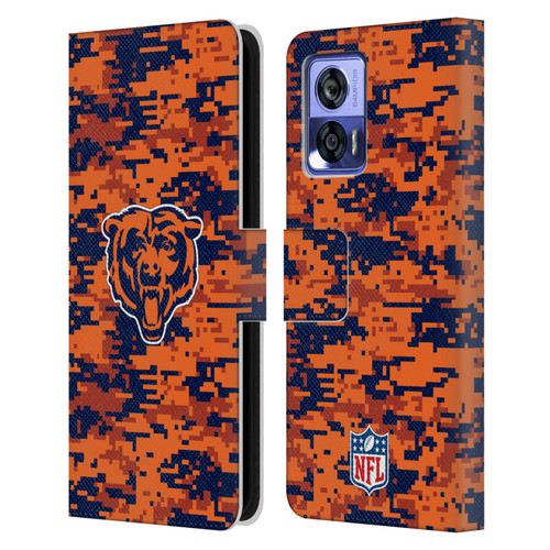 NFL Chicago Bears Graphics Digital Camouflage Leather Book Wallet Case Cover For Motorola Edge 30 Neo 5G