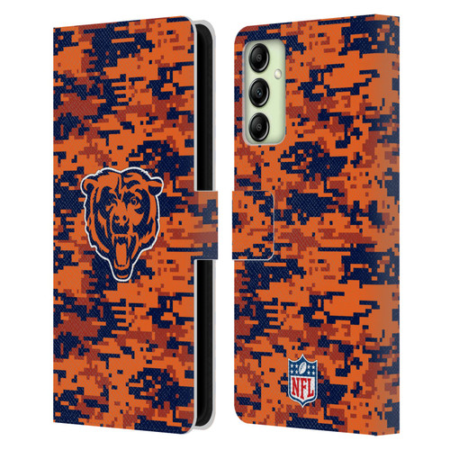NFL Chicago Bears Graphics Digital Camouflage Leather Book Wallet Case Cover For Samsung Galaxy A14 5G