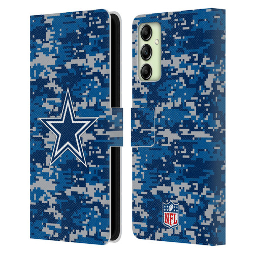NFL Dallas Cowboys Graphics Digital Camouflage Leather Book Wallet Case Cover For Samsung Galaxy A14 / 5G