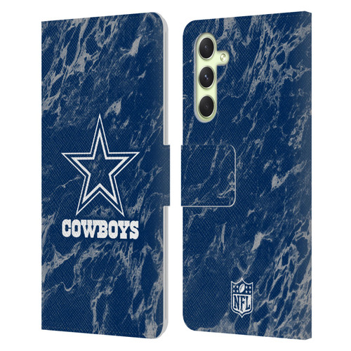 NFL Dallas Cowboys Graphics Coloured Marble Leather Book Wallet Case Cover For Samsung Galaxy A54 5G