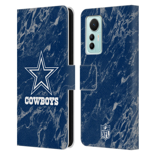 NFL Dallas Cowboys Graphics Coloured Marble Leather Book Wallet Case Cover For Xiaomi 12 Lite