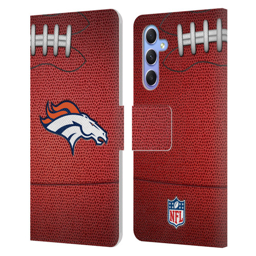 NFL Denver Broncos Graphics Football Leather Book Wallet Case Cover For Samsung Galaxy A34 5G