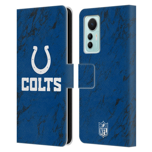 NFL Indianapolis Colts Graphics Coloured Marble Leather Book Wallet Case Cover For Xiaomi 12 Lite