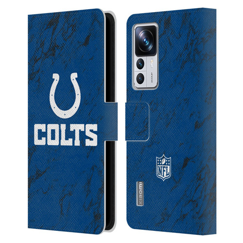 NFL Indianapolis Colts Graphics Coloured Marble Leather Book Wallet Case Cover For Xiaomi 12T Pro