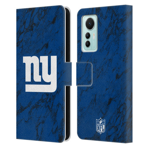 NFL New York Giants Graphics Coloured Marble Leather Book Wallet Case Cover For Xiaomi 12 Lite