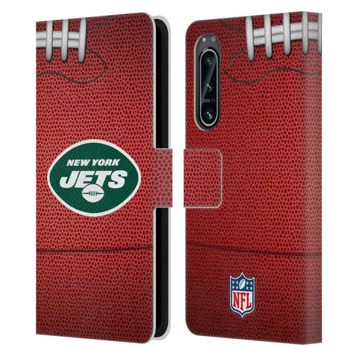 NFL New York Jets Graphics Football Leather Book Wallet Case Cover For Sony Xperia 5 IV
