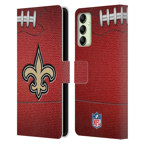 NFL New Orleans Saints Graphics Football Leather Book Wallet Case Cover For Samsung Galaxy A14 / 5G