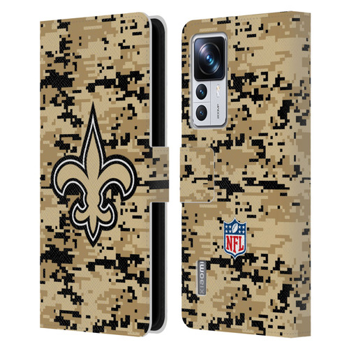 NFL New Orleans Saints Graphics Digital Camouflage Leather Book Wallet Case Cover For Xiaomi 12T Pro