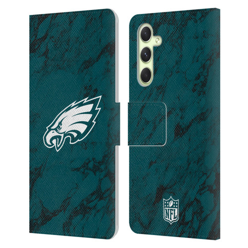 NFL Philadelphia Eagles Graphics Coloured Marble Leather Book Wallet Case Cover For Samsung Galaxy A54 5G
