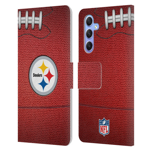 NFL Pittsburgh Steelers Graphics Football Leather Book Wallet Case Cover For Samsung Galaxy A34 5G