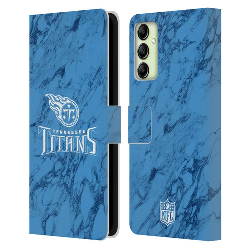 NFL Tennessee Titans Graphics Coloured Marble Leather Book Wallet Case Cover For Samsung Galaxy A14 5G