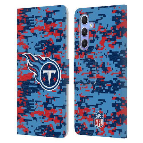 NFL Tennessee Titans Graphics Digital Camouflage Leather Book Wallet Case Cover For Samsung Galaxy A34 5G