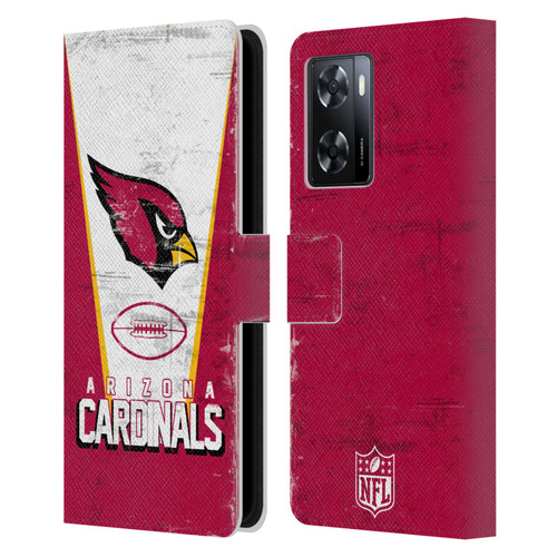 NFL Arizona Cardinals Logo Art Banner Leather Book Wallet Case Cover For OPPO A57s