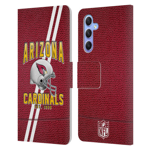 NFL Arizona Cardinals Logo Art Football Stripes Leather Book Wallet Case Cover For Samsung Galaxy A34 5G