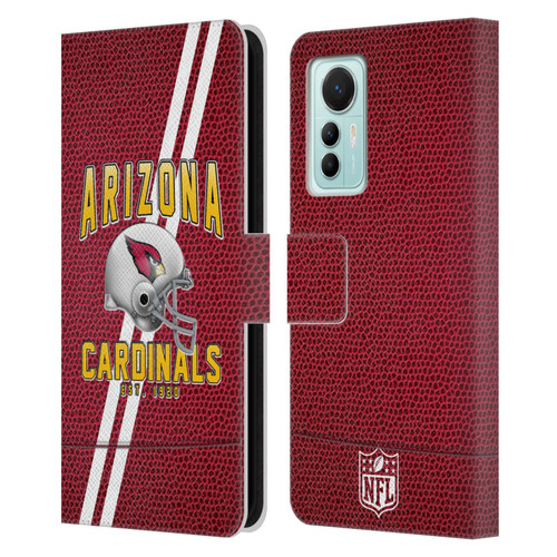 NFL Arizona Cardinals Logo Art Football Stripes Leather Book Wallet Case Cover For Xiaomi 12 Lite