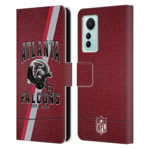 NFL Atlanta Falcons Logo Art Football Stripes Leather Book Wallet Case Cover For Xiaomi 12 Lite