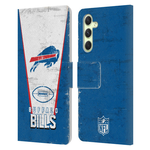 NFL Buffalo Bills Logo Art Banner Leather Book Wallet Case Cover For Samsung Galaxy A54 5G