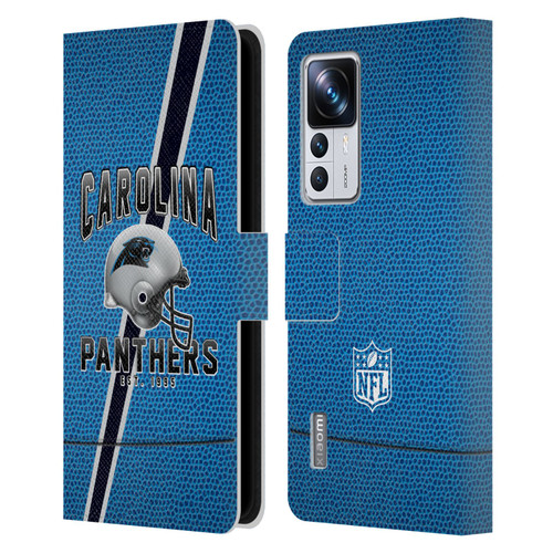 NFL Carolina Panthers Logo Art Football Stripes Leather Book Wallet Case Cover For Xiaomi 12T Pro