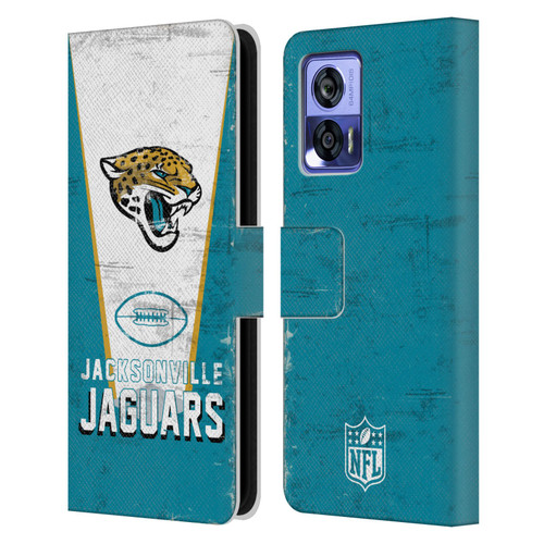 NFL Jacksonville Jaguars Logo Art Banner Leather Book Wallet Case Cover For Motorola Edge 30 Neo 5G