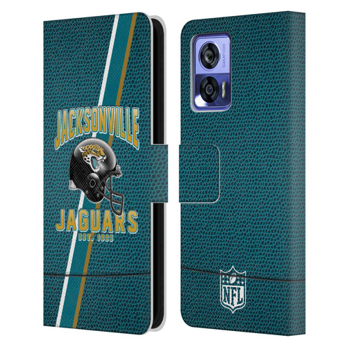 NFL Jacksonville Jaguars Logo Art Football Stripes Leather Book Wallet Case Cover For Motorola Edge 30 Neo 5G