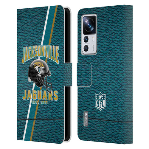 NFL Jacksonville Jaguars Logo Art Football Stripes Leather Book Wallet Case Cover For Xiaomi 12T Pro